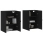 vidaXL Armarios de pared 2 uds madera de ingeniería negro vidaXL Armarios de pared 2 uds madera de ingeniería negro