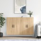 vidaXL Armarios de pared 2 uds madera de ingeniería roble Sonoma