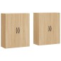 vidaXL Armarios de pared 2 uds madera de ingeniería roble Sonoma