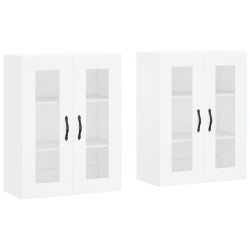 vidaXL Armarios de pared 2 uds madera de ingeniería blanco