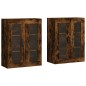 vidaXL Armarios de pared 2 uds madera de ingeniería roble ahumado vidaXL Armarios de pared 2 uds madera de ingeniería roble ahumado