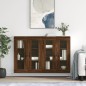 vidaXL Armarios de pared 2 uds madera de ingeniería marrón roble vidaXL Armarios de pared 2 uds madera de ingeniería marrón roble