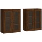 vidaXL Armarios de pared 2 uds madera de ingeniería marrón roble vidaXL Armarios de pared 2 uds madera de ingeniería marrón roble