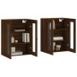 vidaXL Armarios de pared 2 uds madera de ingeniería marrón roble vidaXL Armarios de pared 2 uds madera de ingeniería marrón roble
