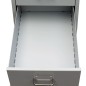 vidaXL Armario archivador 5 cajones acero gris 68,5 cm