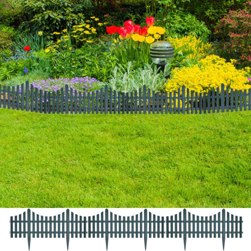 vidaXL Separadores de césped 17 uds 10 m verde vidaXL Separadores de césped 17 uds 10 m verde