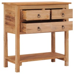 vidaXL Aparador de madera maciza de teca 78x35x80 cm