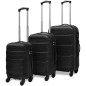 vidaXL Juego de maletas trolley rígidas 3 piezas negro 45,5/55/66 cm vidaXL Juego de maletas trolley rígidas 3 piezas negro 45,5/55/66 cm