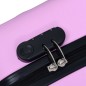 vidaXL Maleta rígida con ruedas ABS rosa vidaXL Maleta rígida con ruedas ABS rosa