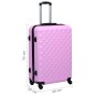 vidaXL Maleta rígida con ruedas ABS rosa vidaXL Maleta rígida con ruedas ABS rosa