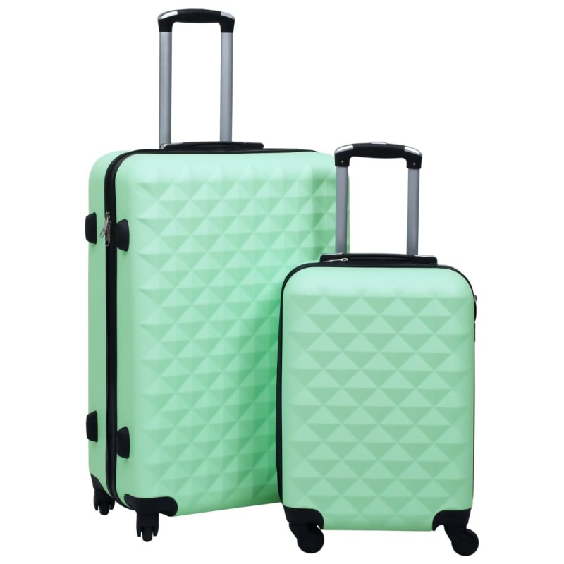 vidaXL Juego de maletas rígidas con ruedas 2 piezas ABS verde menta vidaXL Juego de maletas rígidas con ruedas 2 piezas ABS verde menta