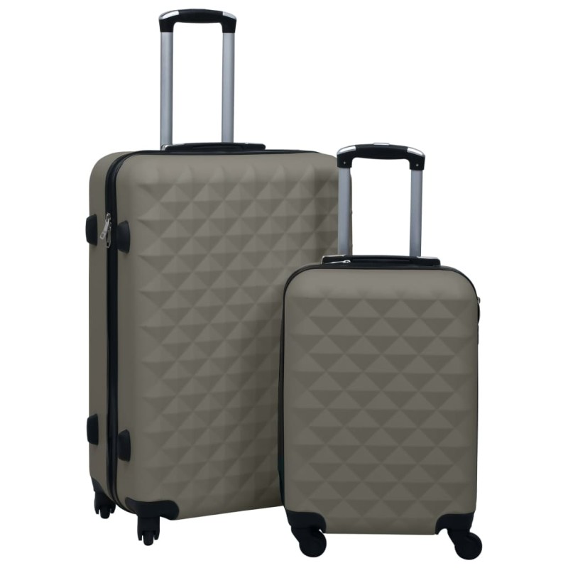 vidaXL Juego de maletas rígidas con ruedas 2 piezas ABS gris antracita vidaXL Juego de maletas rígidas con ruedas 2 piezas ABS gris antracita