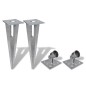 vidaXL Clavijas de postes puntales 2 unidades acero vidaXL Clavijas de postes puntales 2 unidades acero