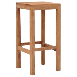 vidaXL Taburetes de barra de cocina 2 unidades madera maciza de teca