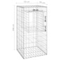 vidaXL Cesta poste de gaviones de hierro 50x50x100 cm