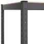 vidaXL Mesa de trabajo con estantes 5 niveles madera y acero antracita vidaXL Mesa de trabajo con estantes 5 niveles madera y acero antracita
