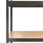 vidaXL Mesa de trabajo con estantes 5 niveles madera y acero antracita vidaXL Mesa de trabajo con estantes 5 niveles madera y acero antracita