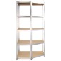 vidaXL Estantería resistente 5 niveles acero y madera contrachapada vidaXL Estantería resistente 5 niveles acero y madera contrachapada