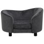 vidaXL Sofá para perros felpa gris oscuro 69x49x40 cm vidaXL Sofá para perros felpa gris oscuro 69x49x40 cm