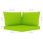 vidaXL Juego de muebles de jardín 9 piezas con cojines verde brillante vidaXL Juego de muebles de jardín 9 piezas con cojines verde brillante