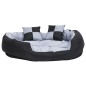 vidaXL Cojín para perro reversible y lavable gris y negro 110x80x23 cm vidaXL Cojín para perro reversible y lavable gris y negro 110x80x23 cm