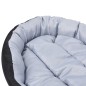 vidaXL Cojín para perro reversible y lavable gris y negro 110x80x23 cm vidaXL Cojín para perro reversible y lavable gris y negro 110x80x23 cm