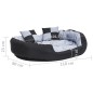 vidaXL Cojín para perro reversible y lavable gris y negro 110x80x23 cm vidaXL Cojín para perro reversible y lavable gris y negro 110x80x23 cm