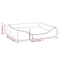vidaXL Cama para perros de cuero sintético azul oscuro 80x68x23 cm