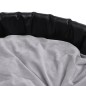 vidaXL Cama para perros felpa y cuero sintético negro gris 99x89x21 cm