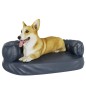 vidaXL Cama para perros de espuma cuero sintético azul oscuro 60x42 cm vidaXL Cama para perros de espuma cuero sintético azul oscuro 60x42 cm