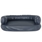 vidaXL Cama para perros de espuma cuero sintético azul oscuro 60x42 cm vidaXL Cama para perros de espuma cuero sintético azul oscuro 60x42 cm