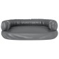 vidaXL Cama para perros de espuma cuero sintético gris 88x65 cm