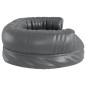 vidaXL Cama para perros de espuma cuero sintético gris 88x65 cm