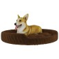 vidaXL Cama para perros de felpa marrón 70x55x23 cm vidaXL Cama para perros de felpa marrón 70x55x23 cm
