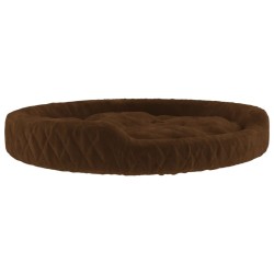 vidaXL Cama para perros de felpa marrón 110x90x23 cm