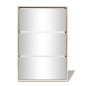vidaXL Mueble zapatero 3 compartimentos espejo roble 63x17x102,5 cm vidaXL Mueble zapatero 3 compartimentos espejo roble 63x17x102,5 cm