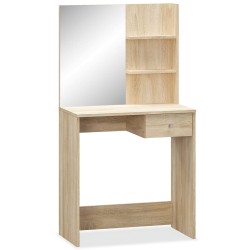 vidaXL Tocador de madera de ingeniería roble 75x40x141 cm