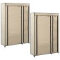 vidaXL Armarios plegables 2 unidades de tela color crema 110x45x175 cm vidaXL Armarios plegables 2 unidades de tela color crema 110x45x175 cm