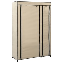vidaXL Armarios plegables 2 unidades de tela color crema 110x45x175 cm