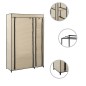 vidaXL Armarios plegables 2 unidades de tela color crema 110x45x175 cm vidaXL Armarios plegables 2 unidades de tela color crema 110x45x175 cm