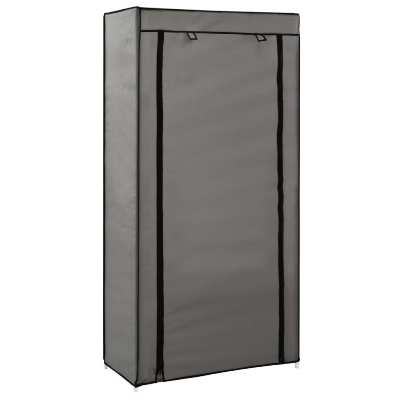 vidaXL Mueble zapatero con funda de tela gris 58x28x106 cm vidaXL Mueble zapatero con funda de tela gris 58x28x106 cm