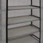 vidaXL Mueble zapatero con funda de tela gris 58x28x106 cm vidaXL Mueble zapatero con funda de tela gris 58x28x106 cm