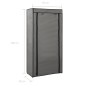 vidaXL Mueble zapatero con funda de tela gris 58x28x106 cm vidaXL Mueble zapatero con funda de tela gris 58x28x106 cm