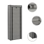 vidaXL Mueble zapatero de tela con funda gris 57x29x162 cm
