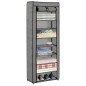 vidaXL Mueble zapatero de tela con funda gris 57x29x162 cm