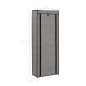 vidaXL Mueble zapatero de tela con funda gris 57x29x162 cm