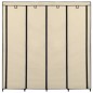 vidaXL Armario con 4 compartimentos color crema 175x45x170 cm