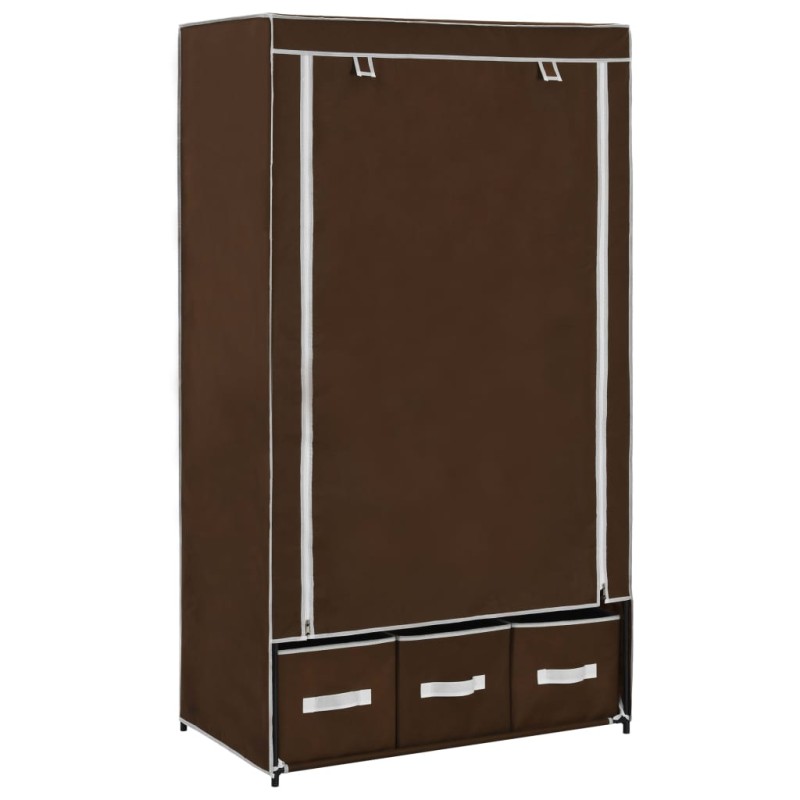 vidaXL Armario de tela marrón 87x49x159 cm vidaXL Armario de tela marrón 87x49x159 cm