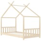 vidaXL Estructura de cama infantil de madera maciza de pino 70x140 cm vidaXL Estructura de cama infantil de madera maciza de pino 70x140 cm