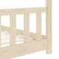 vidaXL Estructura de cama infantil de madera maciza de pino 70x140 cm vidaXL Estructura de cama infantil de madera maciza de pino 70x140 cm